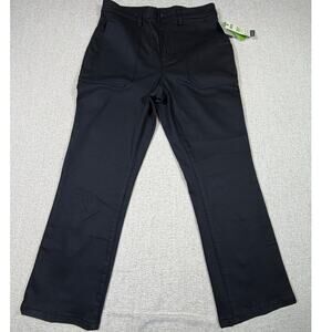 Duluth Trading Women NWT 10 Black Dyehard Kick Crop Pant Stretch Work Casual Fit